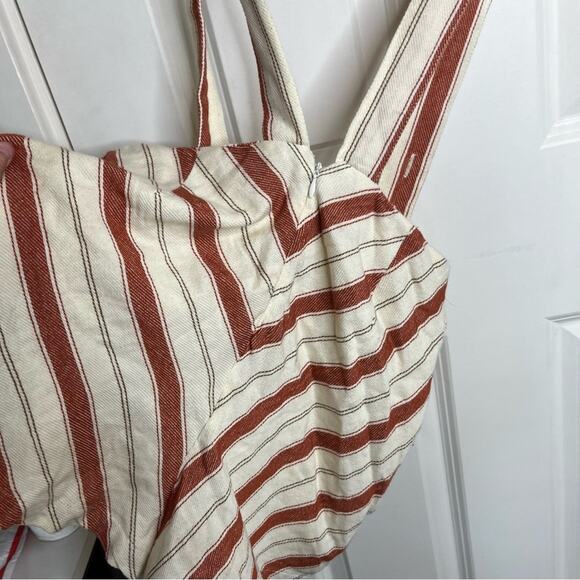 Urban Outfitters Maisey Striped Pocket Overalls Shorts Size Small - Picture 8 of 8